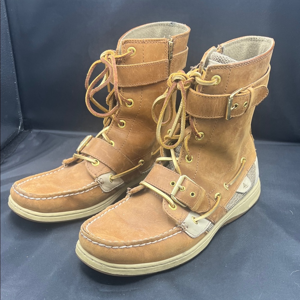 Sperry Tan Leather Women’s Boots, Size 10M
